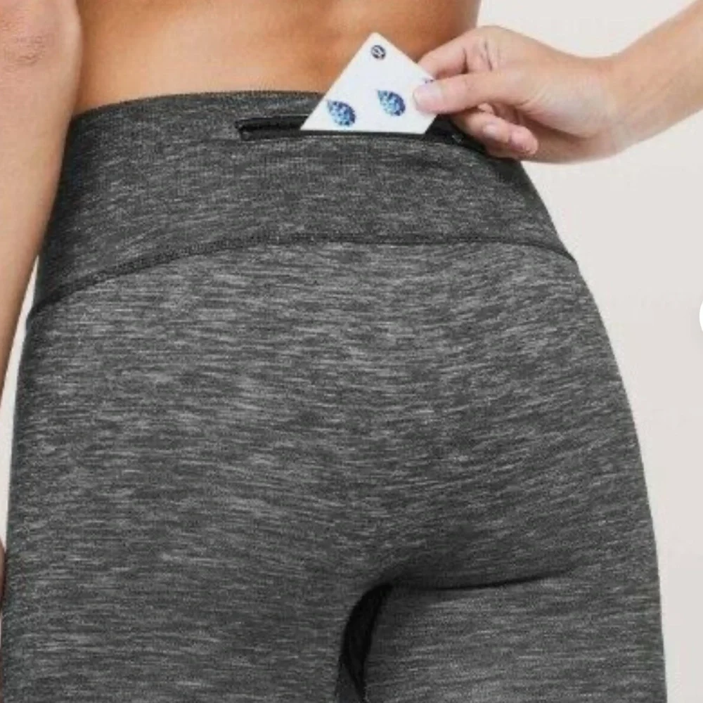 Lululemon Leggings Ready To Run Tights *Evanescent 26” Lunar Rock/Black Size 4 - Picture 3 of 11